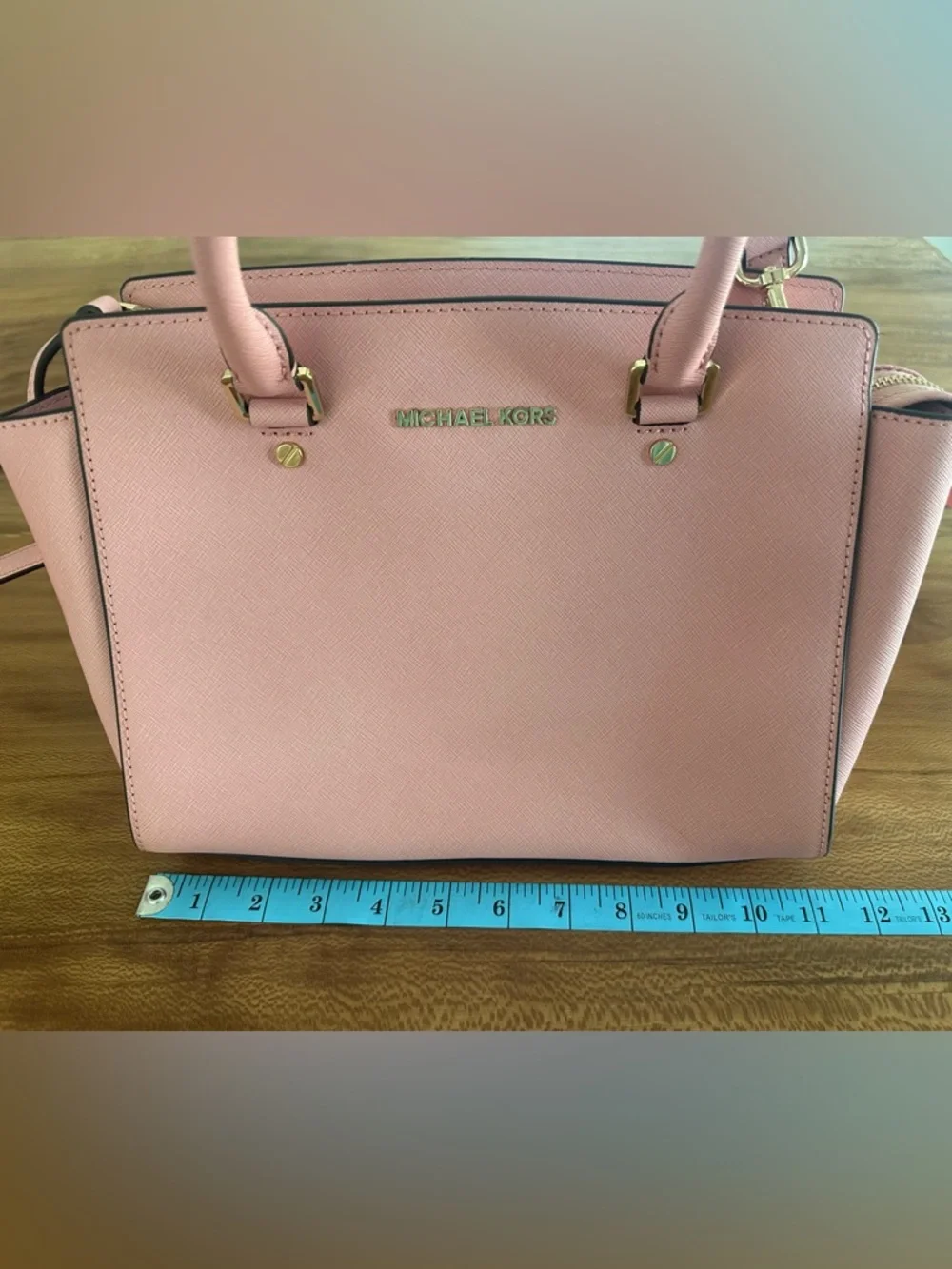NWOT Michael Kors Pink Saffiano Tote with Gold Hardware - Picture 7 of 10